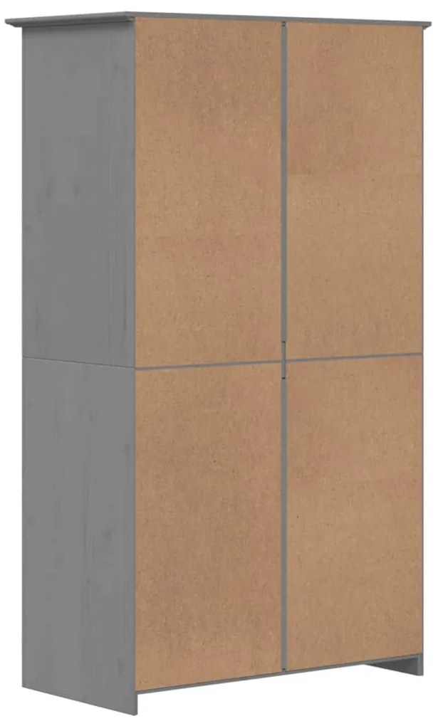 BODO szürke tömör fenyőfa ruhásszekrény 99x53,5x173 cm