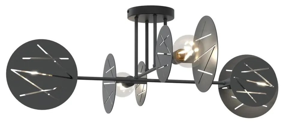 Csillár rúdon FRICK 4xE27/15W/230V fekete