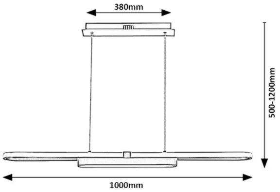 Rabalux 72030 - LED Csillár zsinóron CONTESSA LED/48W/230V 4000K fekete