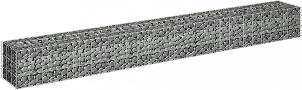horganyzott acél gabion magaságyás 270 x 30 x 30 cm