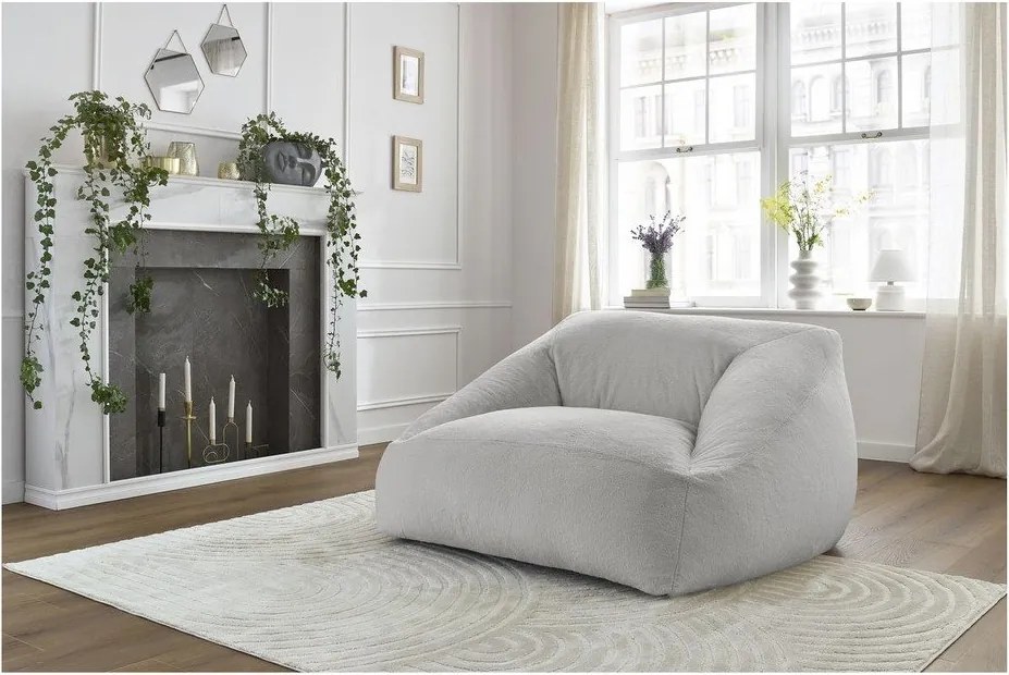 Világosszürke műszőrme babzsákfotel Lilibet – Bobochic Paris