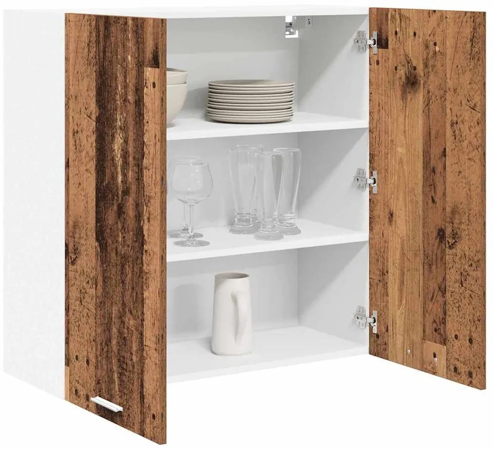 Függő szekrény polcokkal Riga Öreg fa 80 x 31 x 80 cm Faanyag