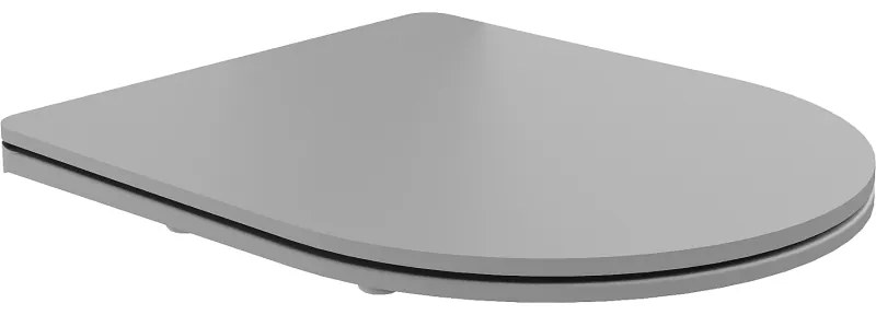 Mexen lassan lecsukódó slim wc-ülőke, duroplast, világos szürke matt - 39740061