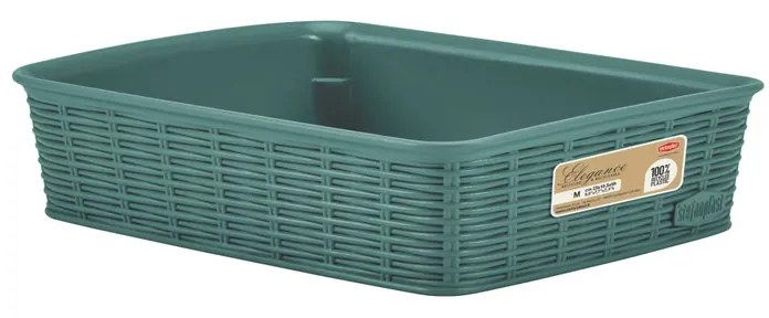 STEFANPLAST Kosár Elegance M, 25x19,5x6cm, zöld-szürke