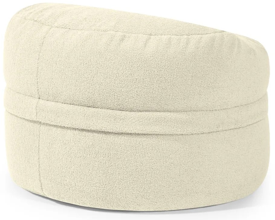 Krémszínű buklé gyerek babzsákfotel Roll 80 – SLOWDOWN