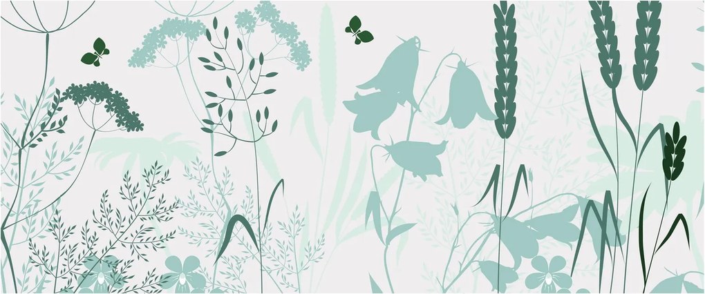 Kép - rét vektor (120x50 cm)