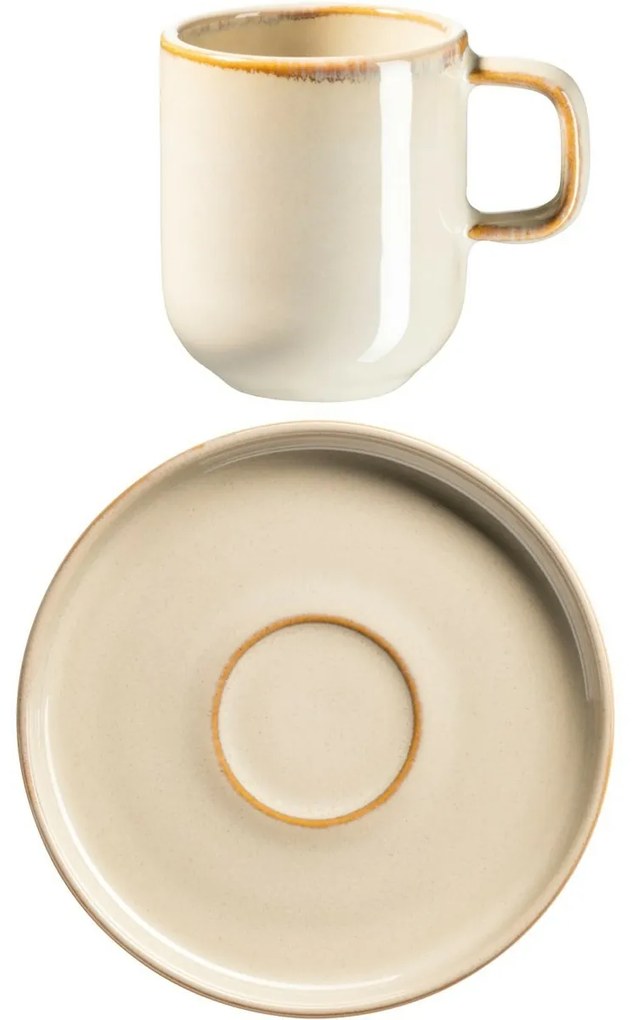 Mäser Espressócsésze-készlet alátétekkel CordeliaSand, 6+6 db