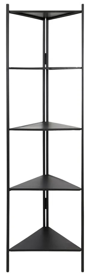 Fekete fém könyvespolc 58,5x200 cm Display - Light &amp; Living