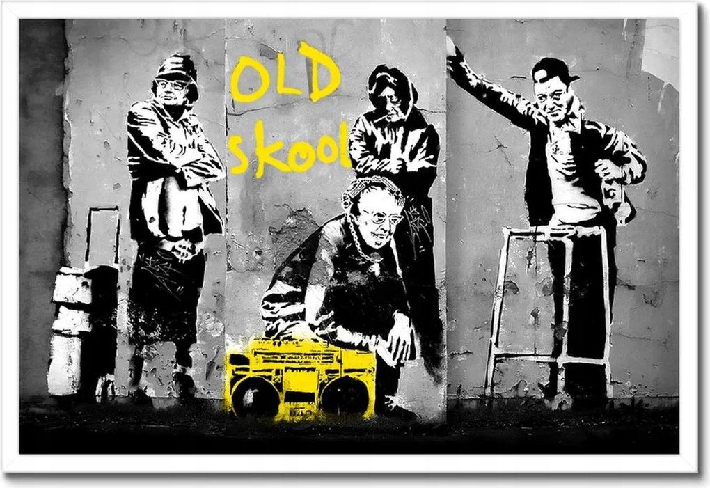 Poszterek keretben 60x40 Banksy Old school