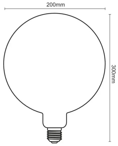 LED Izzó FILAMENT SPIRAL VINTAGE G200 E27/4W/230V 2000K