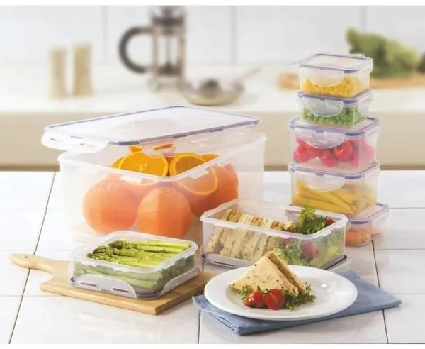 SZETT 7x LOCK kék/átlátszó ételtároló doboz