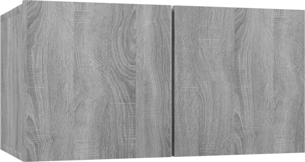 vidaXL szürke sonoma színű szerelt fa függő TV-szekrény 60x30x30 cm