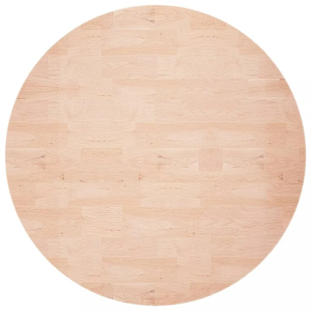 kerek kezeletlen tömör tölgyfa asztallap Ø80 x 1,5 cm