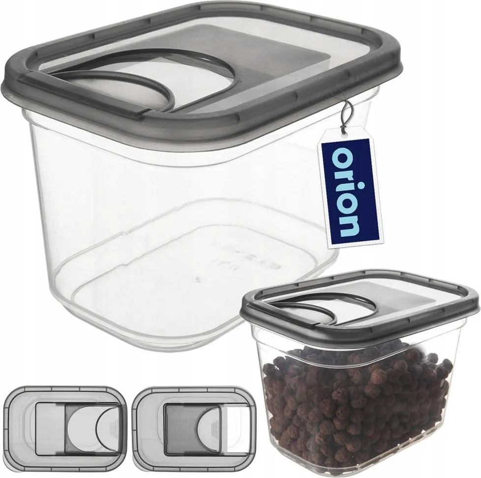 Konyhai Tároló Ömlesztett élelmiszerek kávé cukor só tészta 1,3L