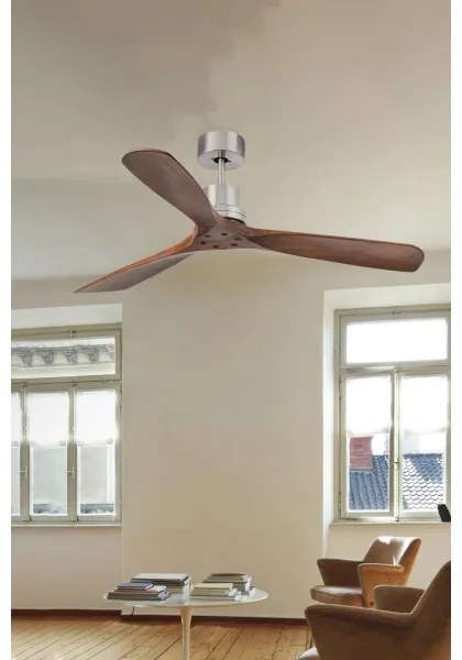 FARO 33370DC - Mennyezeti ventilátor LANTAU barna/matt króm á. 132 cm + távirányítás