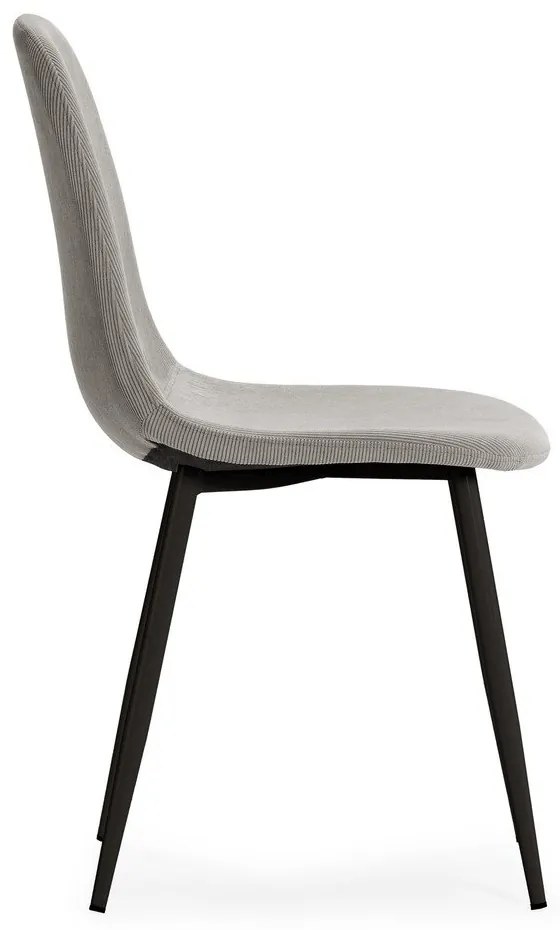 Világosszürke kárpitozott étkezőszék szett 4 db-os Minka – Marckeric