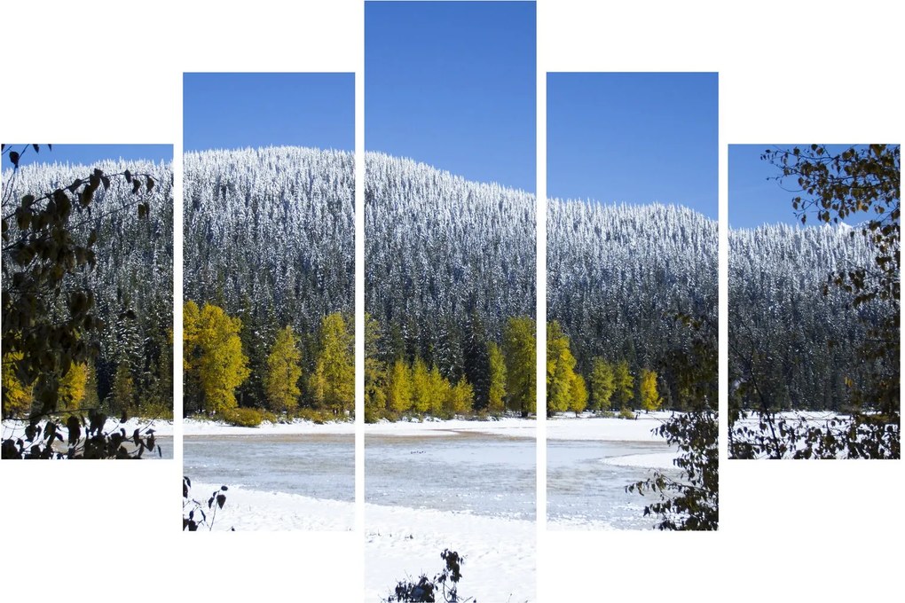 Kép - havas hegyek télen (150x105 cm)