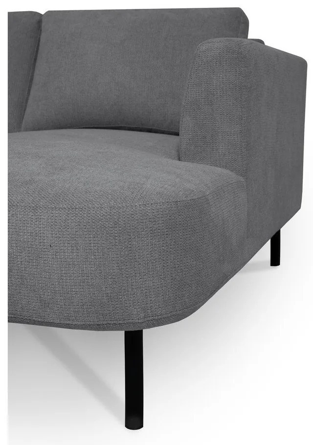 Sötétszürke sarokkanapé (bal oldali-U alakú) Hero – Scandic