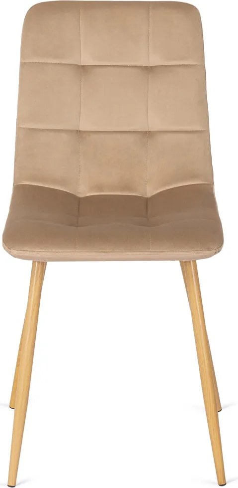 Szék bézs színben, bársony kárpittal FREDY