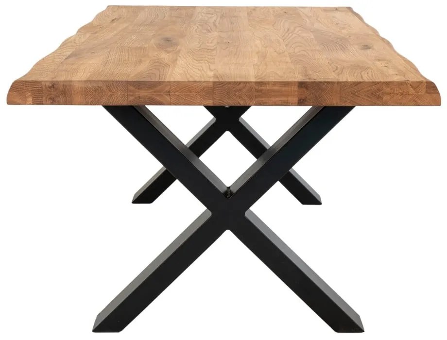 Toulon dohányzóasztal tömör tölgyfa asztallappal, 120 x 70 cm - House Nordic