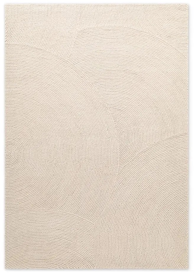 Világos natúr színű kézi szövésű gyapjú szőnyeg 80x150 cm Calmio – Hanse Home