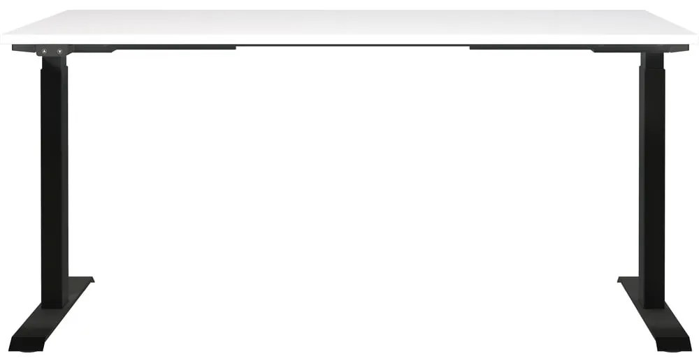 Íróasztal elektromosan állítható magassággal, fehér asztallappal 80x160 cm Jet – Germania
