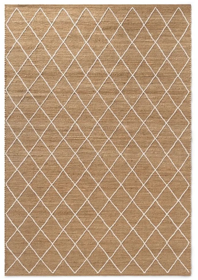 Natúr színű kézi szövésű juta szőnyeg 80x150 cm Kunu – Hanse Home