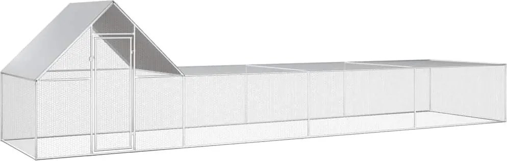 vidaXL horganyzott acél tyúkól 8 x 2 x 2 m