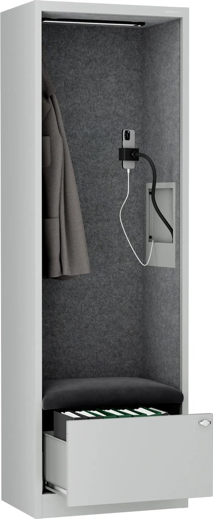 Sally 600mm korpus Szary - siedzisko Ciemnoszary