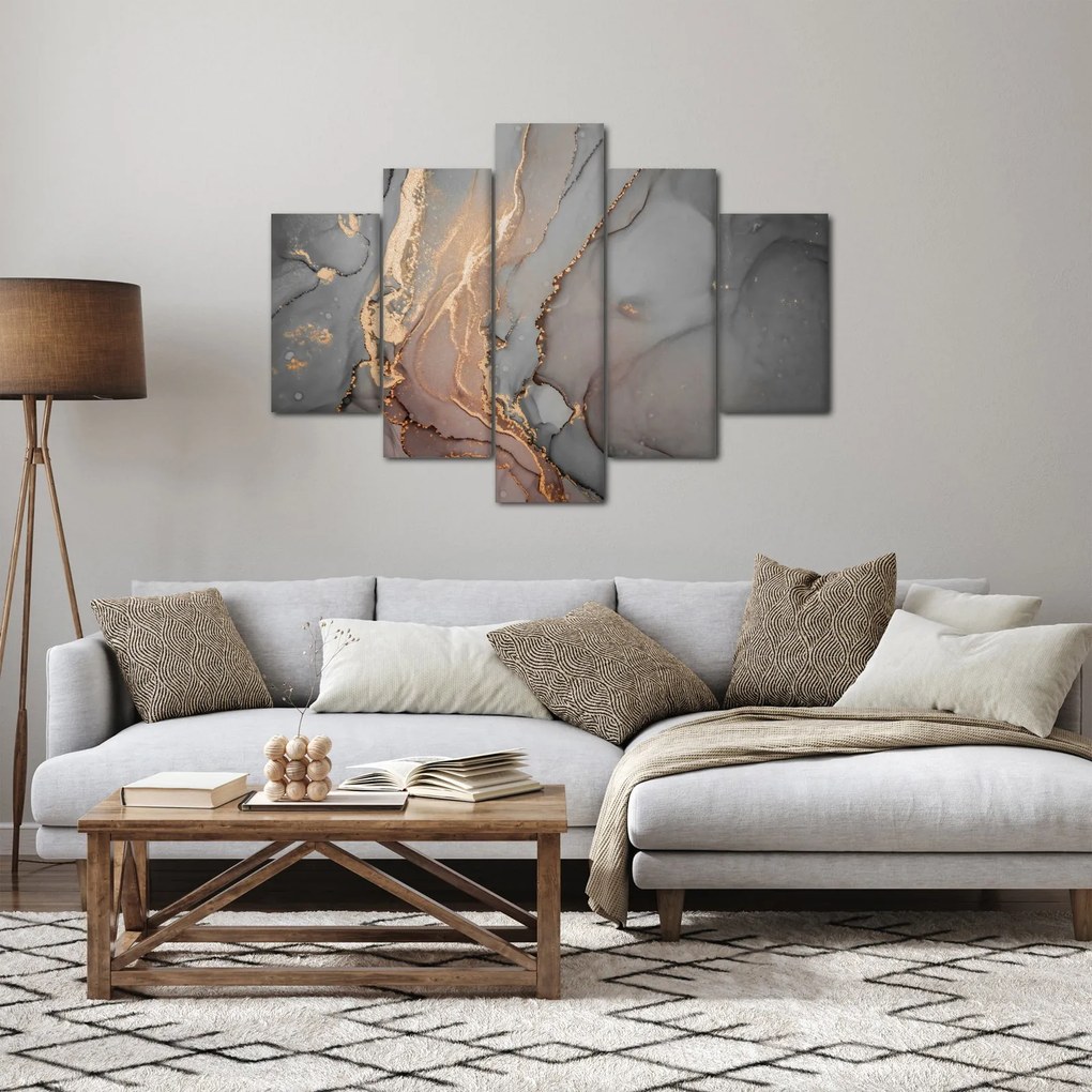 Kép - Szürke-arany márvány (150x105 cm)
