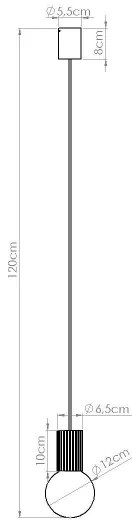 Sollux SL.1734 - Csillár zsinóron HALO 1xG9/8W/230V átm. 12 cm barna