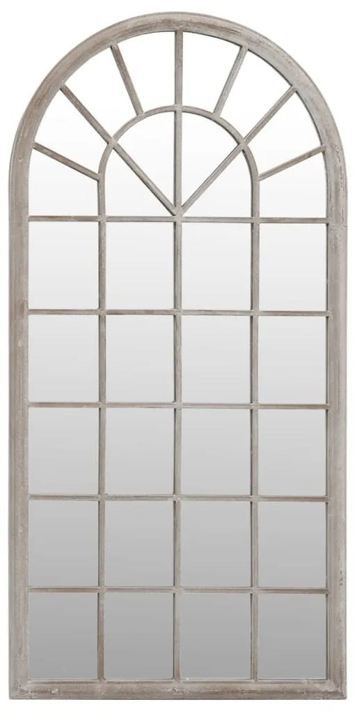 homokszínű vas kerti tükör kültéri használatra 90 x 45 cm