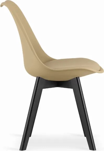 AKCIÓ Bézs BALI MARK szék fekete lábakkal II. osztályú