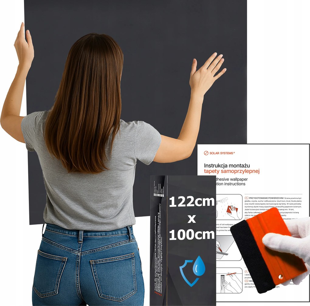 Öntapadós tapéta Vízálló Konyha Falra Bútor Grafit Szén