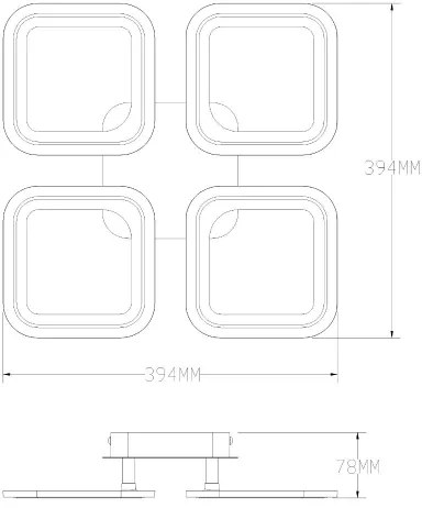 Zuma Line MS232040R-BK-LED Dimmelhető lámpa STELLAR LED/30W/230V 3000-6000K fekete + távirányító