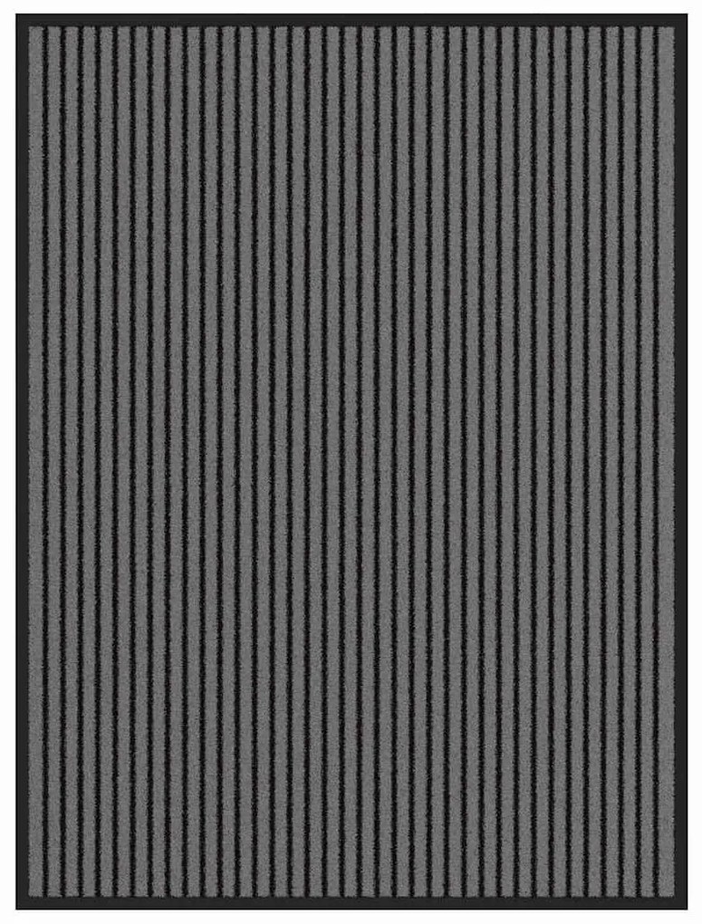 Ajtószőnyeg Fekete és Szürke 80 x 120 cm Polipropilén, PVC