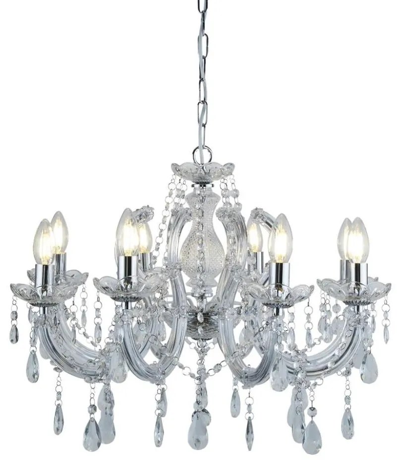 Searchlight 399-8 - Kristály csillár láncon MARIE 8xE14/40W/230V