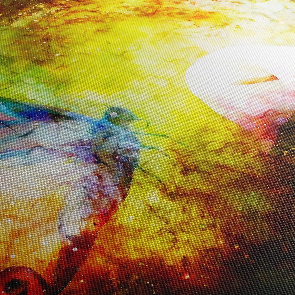 Kép - Kozmikus pillangó (órával) (90x30 cm)