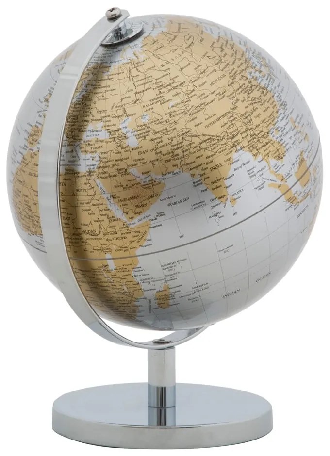 Globe ezüst-aranyszínű asztali dekoráció, magasság 28 cm - Mauro Ferretti