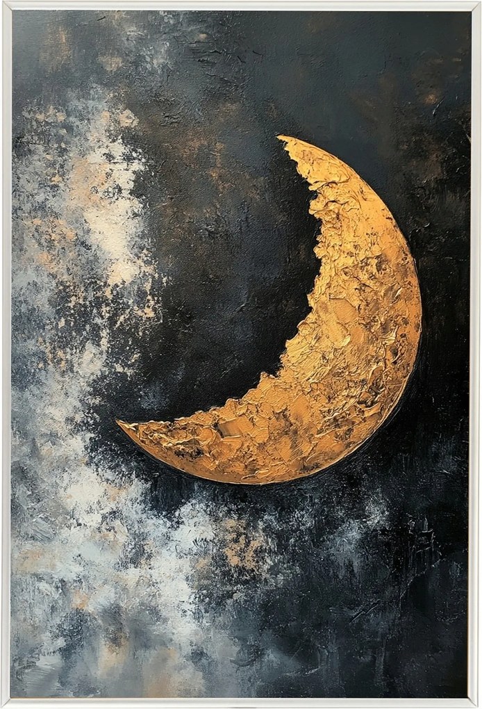 Poszter Keret Alumínium Absztrakt Ég Éjszaka Hold Új Luna Űr 40x60