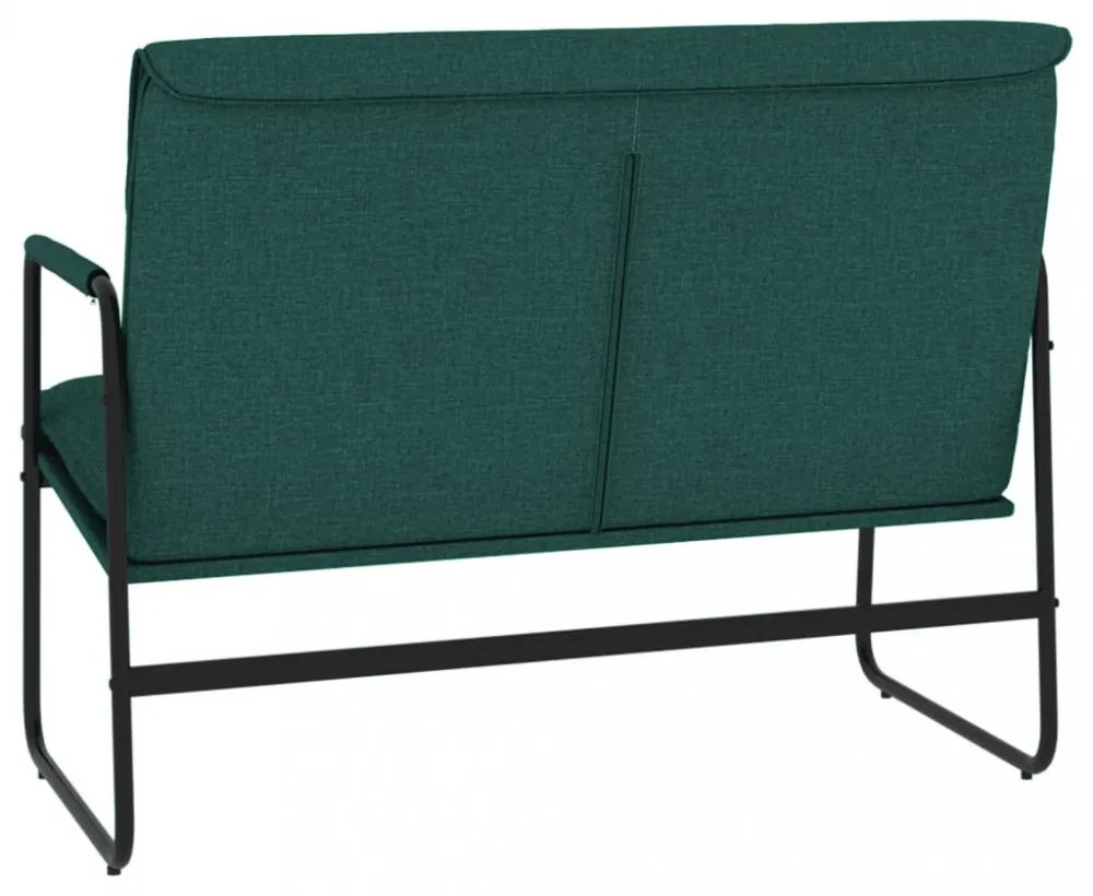 sötétzöld szövet pad 100 x 64 x 80 cm