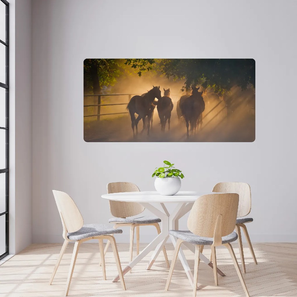 PIPPER. Öntapadós textiltapéta "Lovak 2"