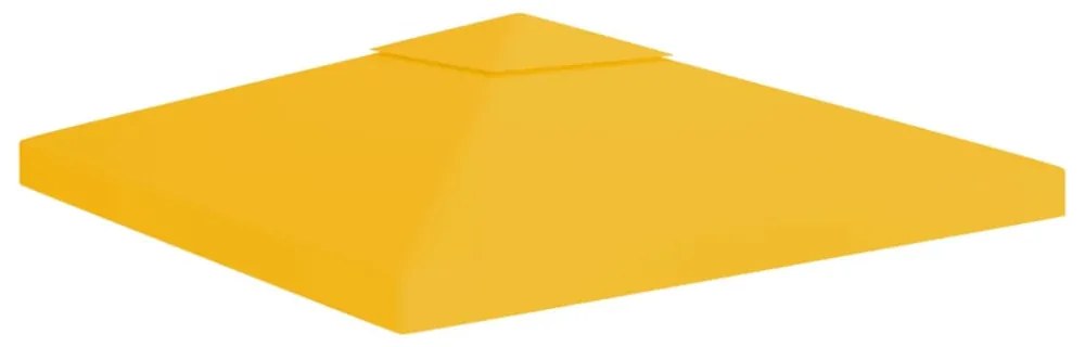 sárga kétszintes pavilon-tetőponyva 310 g/m² 3 x 3 m