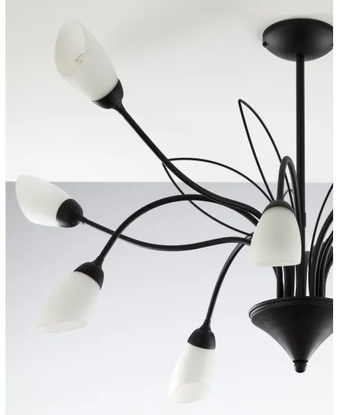 Jupiter 2056 - Csillár rúdon GLORIOSA 10xG9/14W/230V fekete