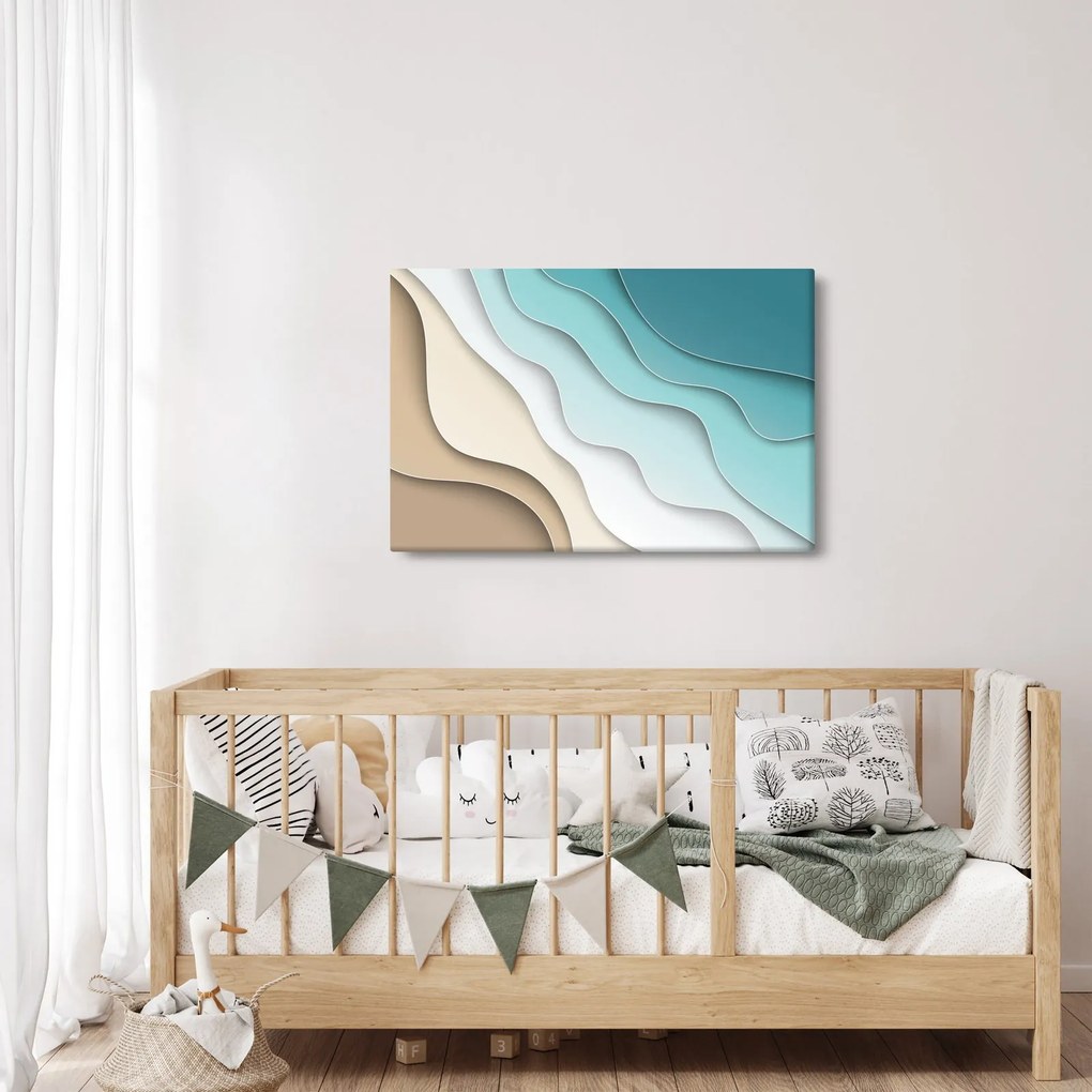 Absztrakt kép a tenger partján (90x60 cm)