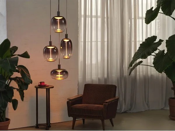 Osram - Tápkábel NEEDLE PENDANT 4xE27/25W/230V antracit