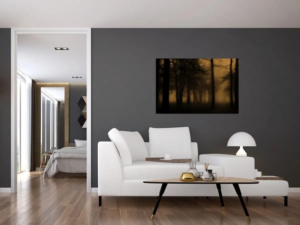 Kép - Sötét erdő (90x60 cm)