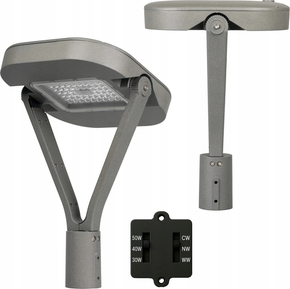 LED-es parklámpa Parcoli Teljesítmény 30W 40W 50W színválaszték Cct Szürke