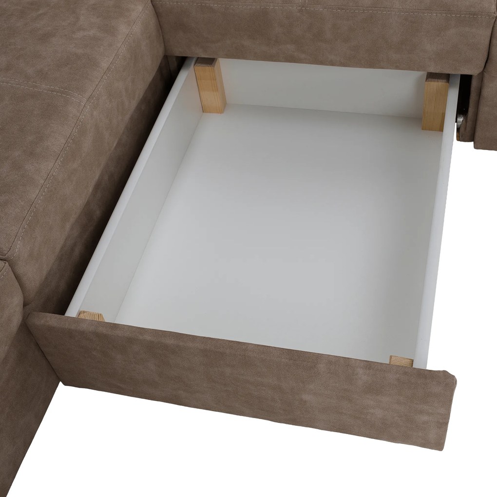 Ülőgarnitúra, bézs, jobbos, MALAGA BIG