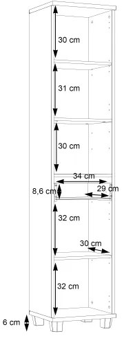 VENOM fürdőszobai szekrény antracit/barna